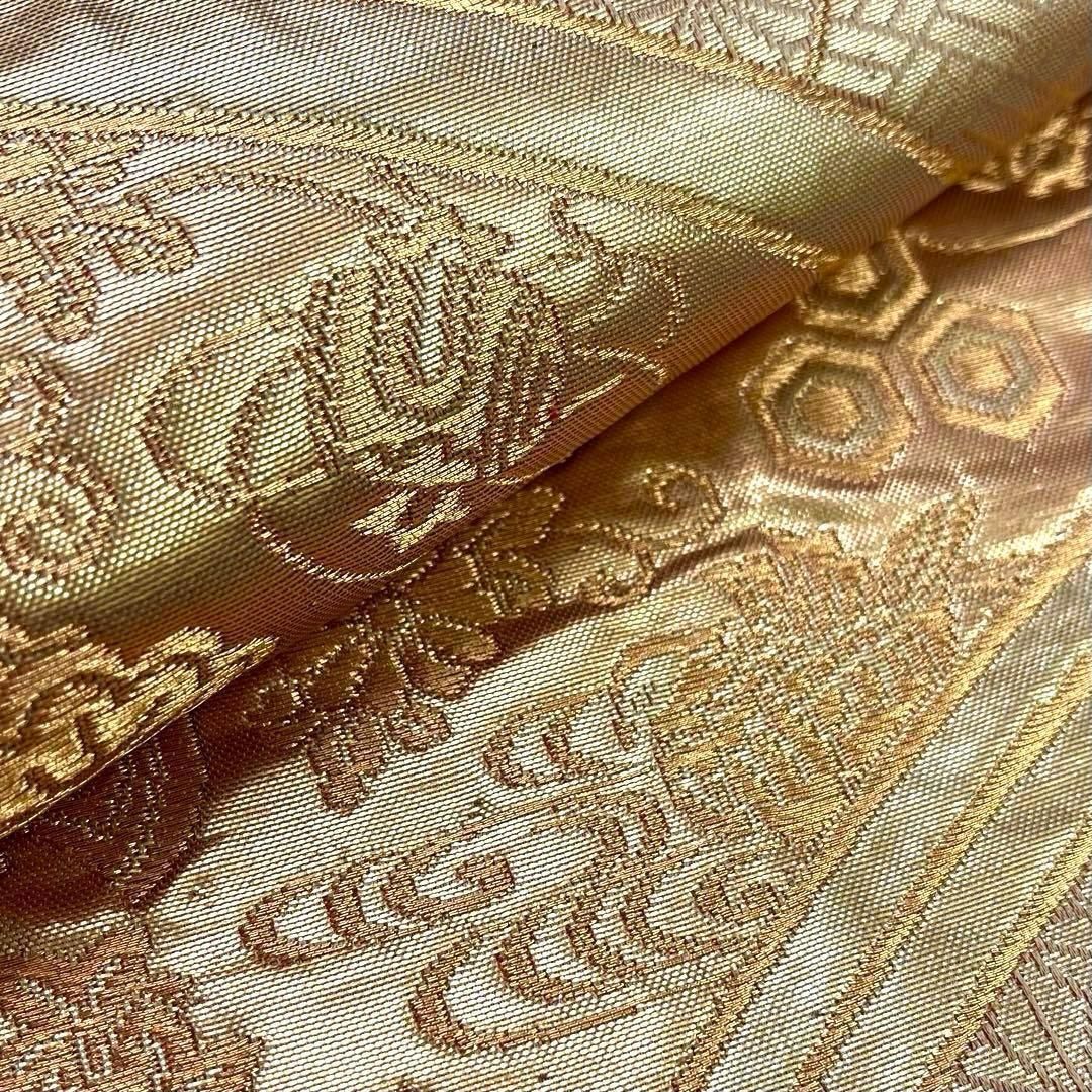 袋帯 西陣 花唐草に宝尽くし 証紙付 金糸 金色 O-3807 - メルカリ 