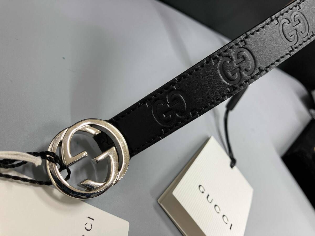GUCCI グッチ ベルト 258395 インターロッキングG シグネチャー
