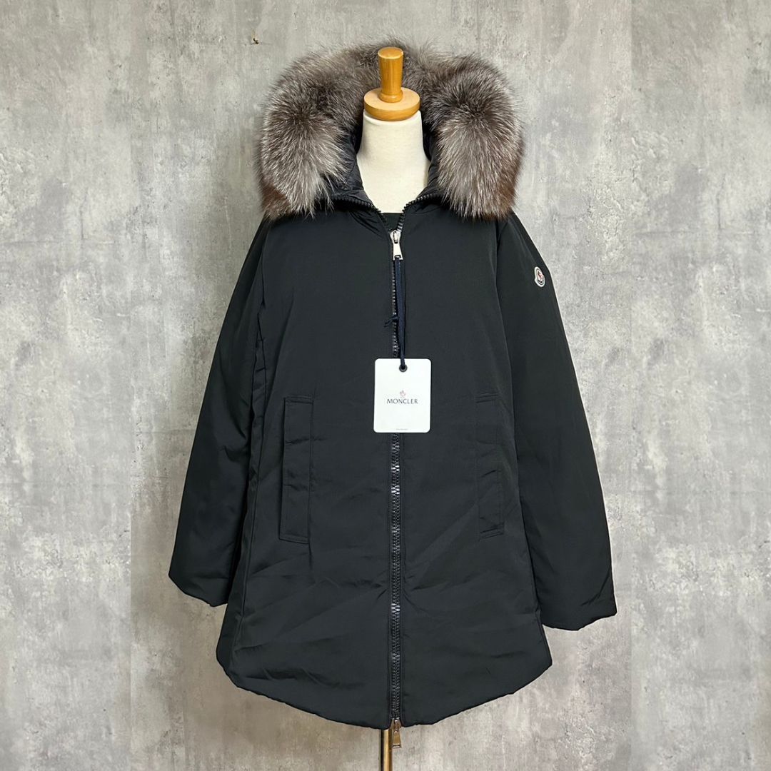 ♥タグ付き 本物保証 MONCLER BLAVET ブラベット フォックスファー TG00～TG4 ブラック色 黒色 本物保証 ◆定価36万円◆ 人気ダウンジャケット