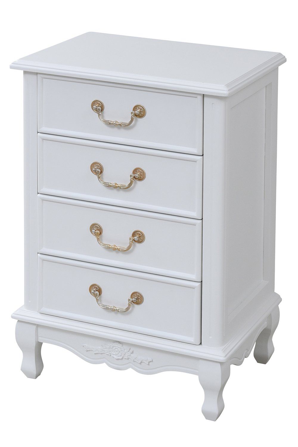 数量 4段 チェスト 猫足 木製 キャッツプリンセスduo アンティーク調 姫系家具 幅50 ホワイト JKプラン SGT-0117-WH