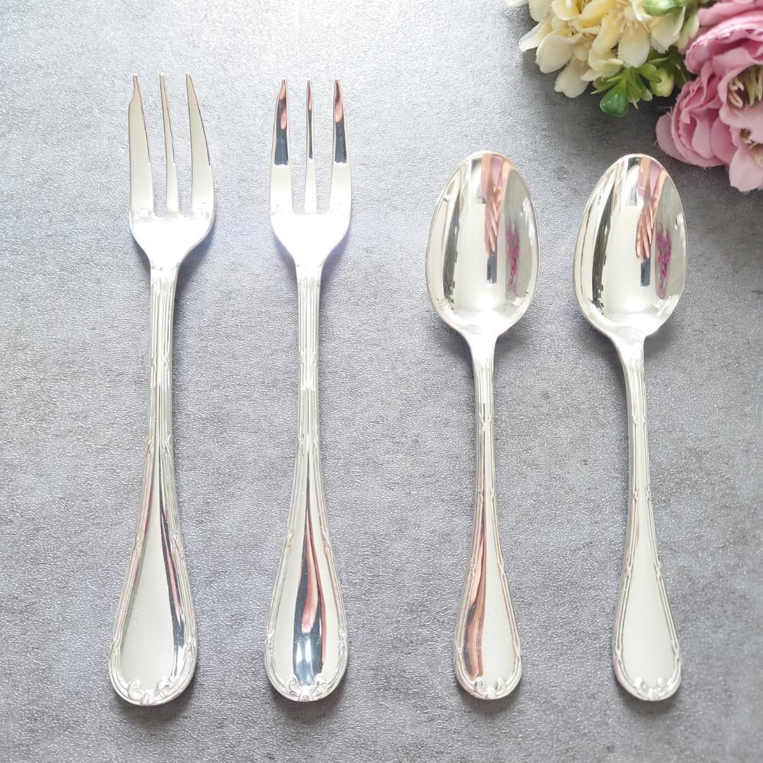 クリストフル リュバン ケーキフォーク コーヒースプーン 4点