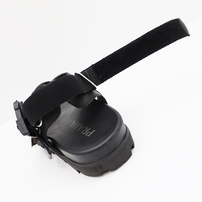 VIP価格! PRADA レザー&ナイロン スポーツサンダル 2X3055 PRADA プラダ サンダル 2X3055 3L74 メンズ スポーティ レザー