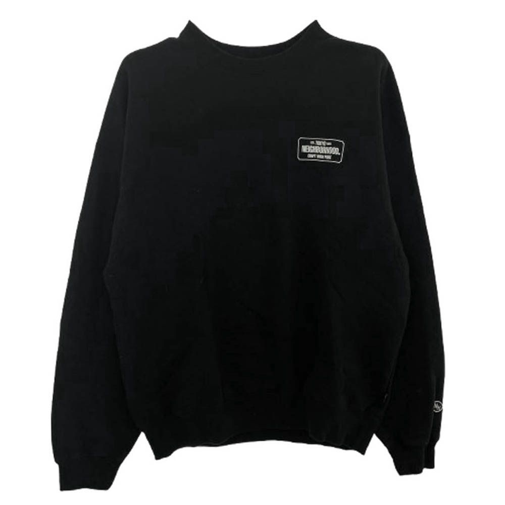 NEIGHBORHOOD ネイバーフッド 22AW 222FPNH-CSM01 CLASSIC-S CREWNECK SWEAT クラシック クルーネック ロゴプリント スウェット ブラック系 XL