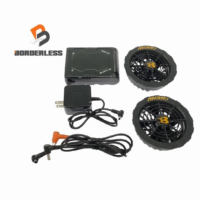 セット BURTLE バートル 22V 空調作業服用バッテリー AC08 ファンユニット AC08-1 黒 エアークラフト 2025年モデル 110076