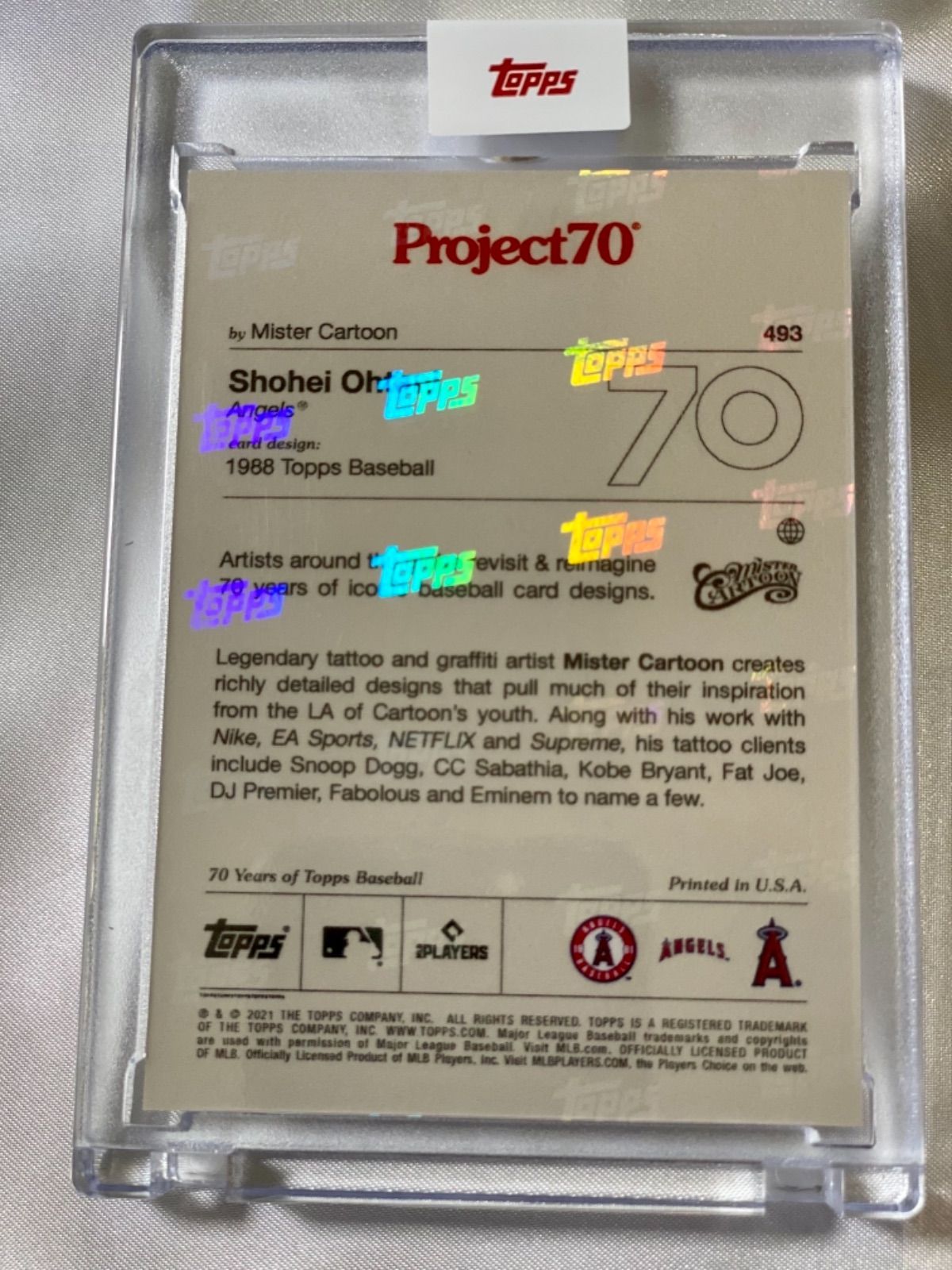 ToppsProject70カード493ミスター・カートゥーンによる大谷翔平