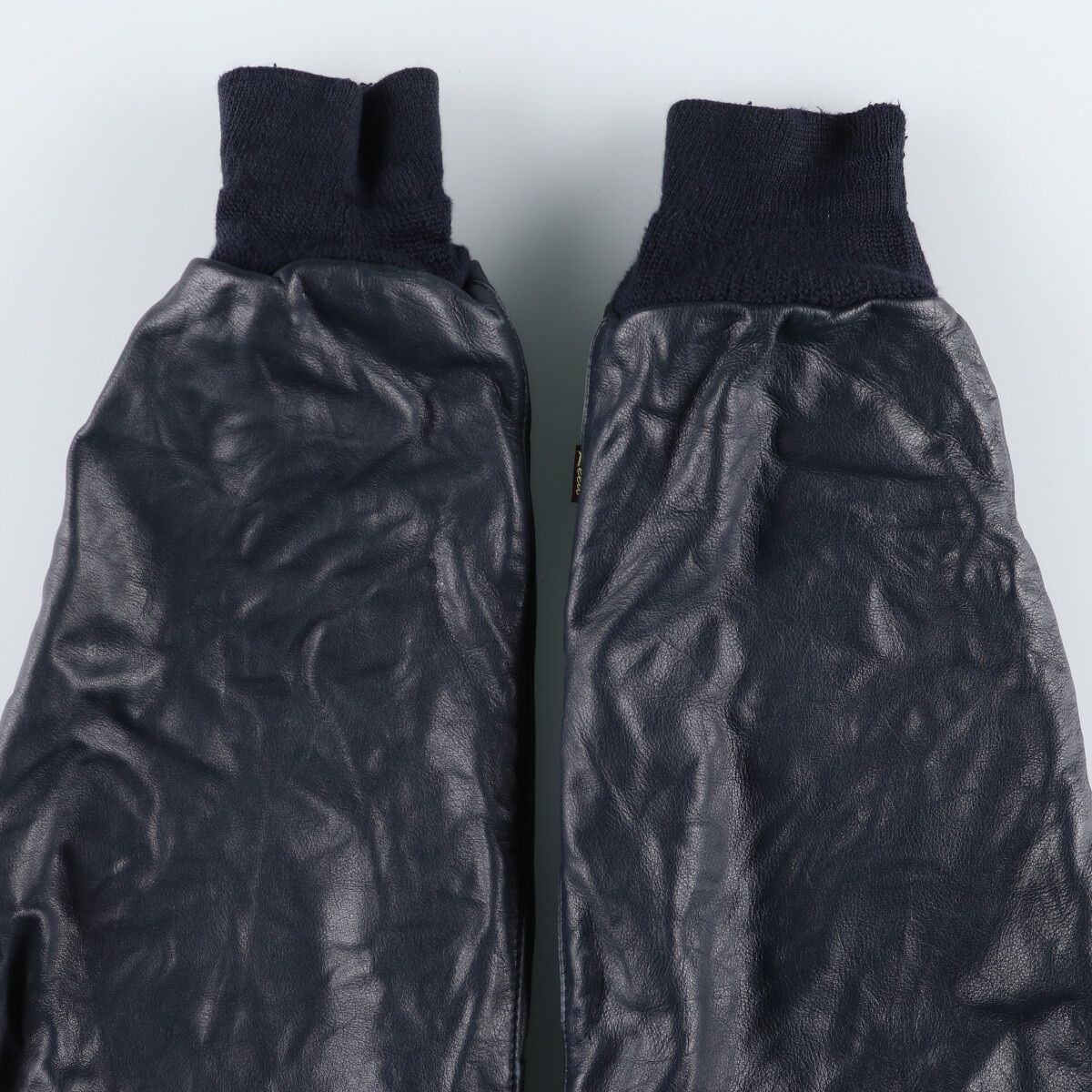 古着 90年代 REED SPORTSWEAR 袖革ウールボタンスタジャン バー