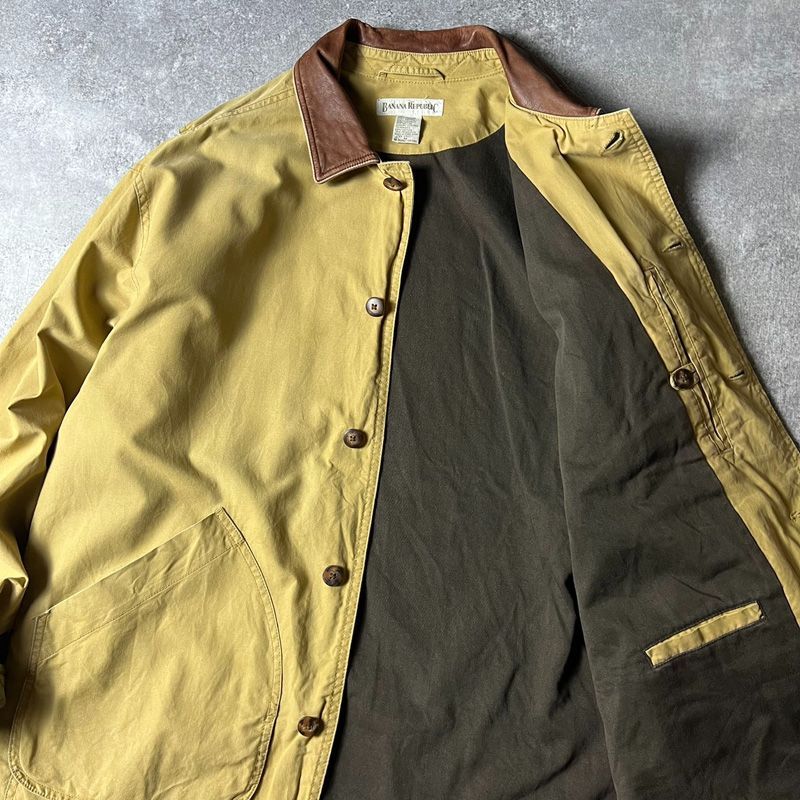 80s 90s BANANA REPUBLIC ライナー付き コットン ハンティング 