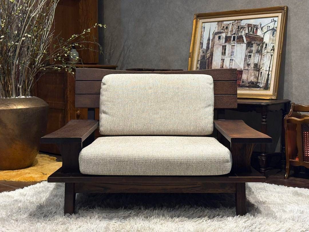 NITORI ニトリ アカツキ ラウンジソファ 1人掛ソファ ビンテージ SG