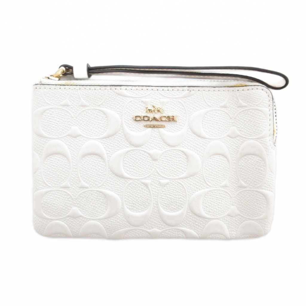 コーチ COACH F30049 シグネチャー エンボス マルチケース ポーチ チョークカラー /UO