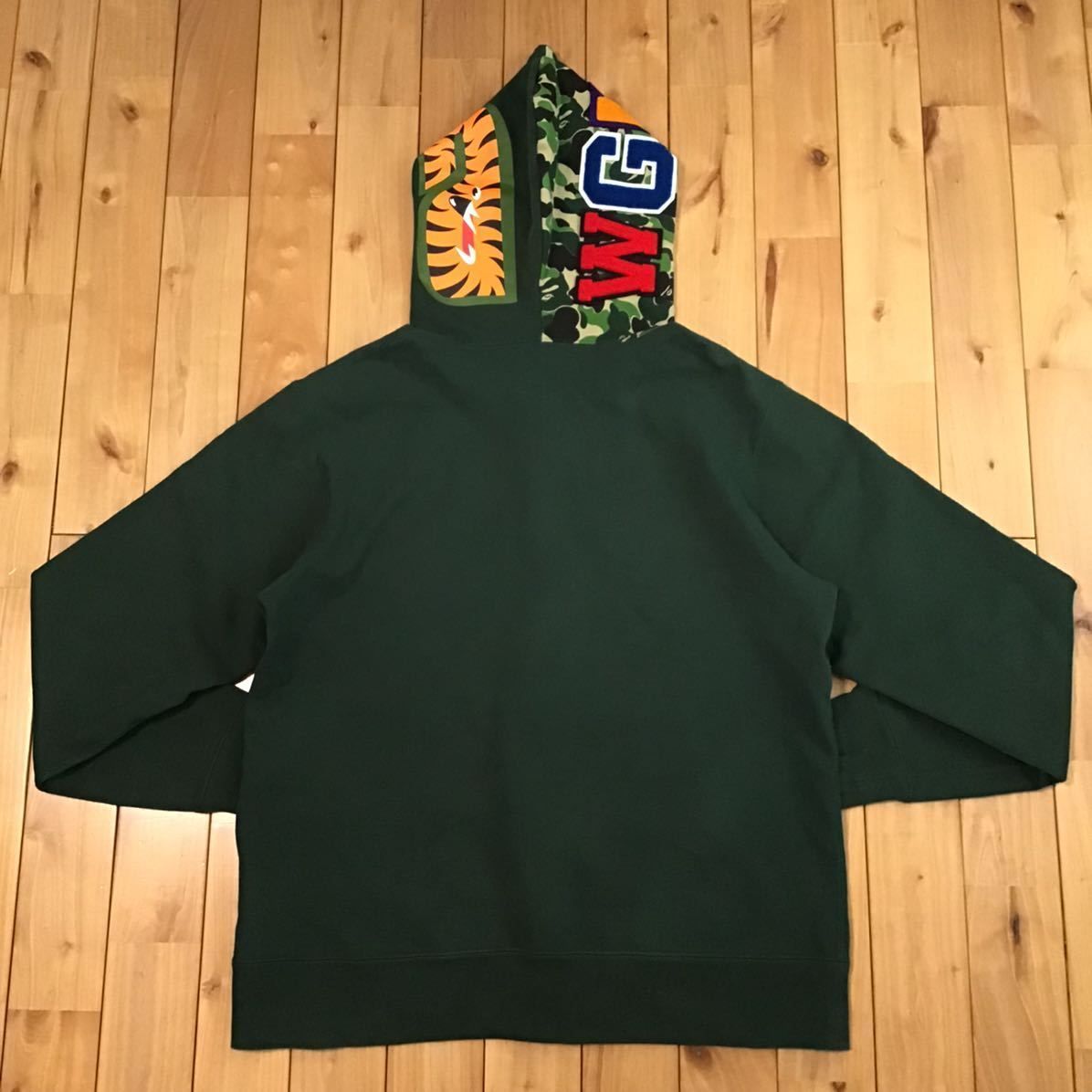 ★2XL★ ABC camo green シャーク パーカー shark full zip hoodie a bathing ape BAPE エイプ  ベイプ アベイシングエイプ 迷彩 XXL