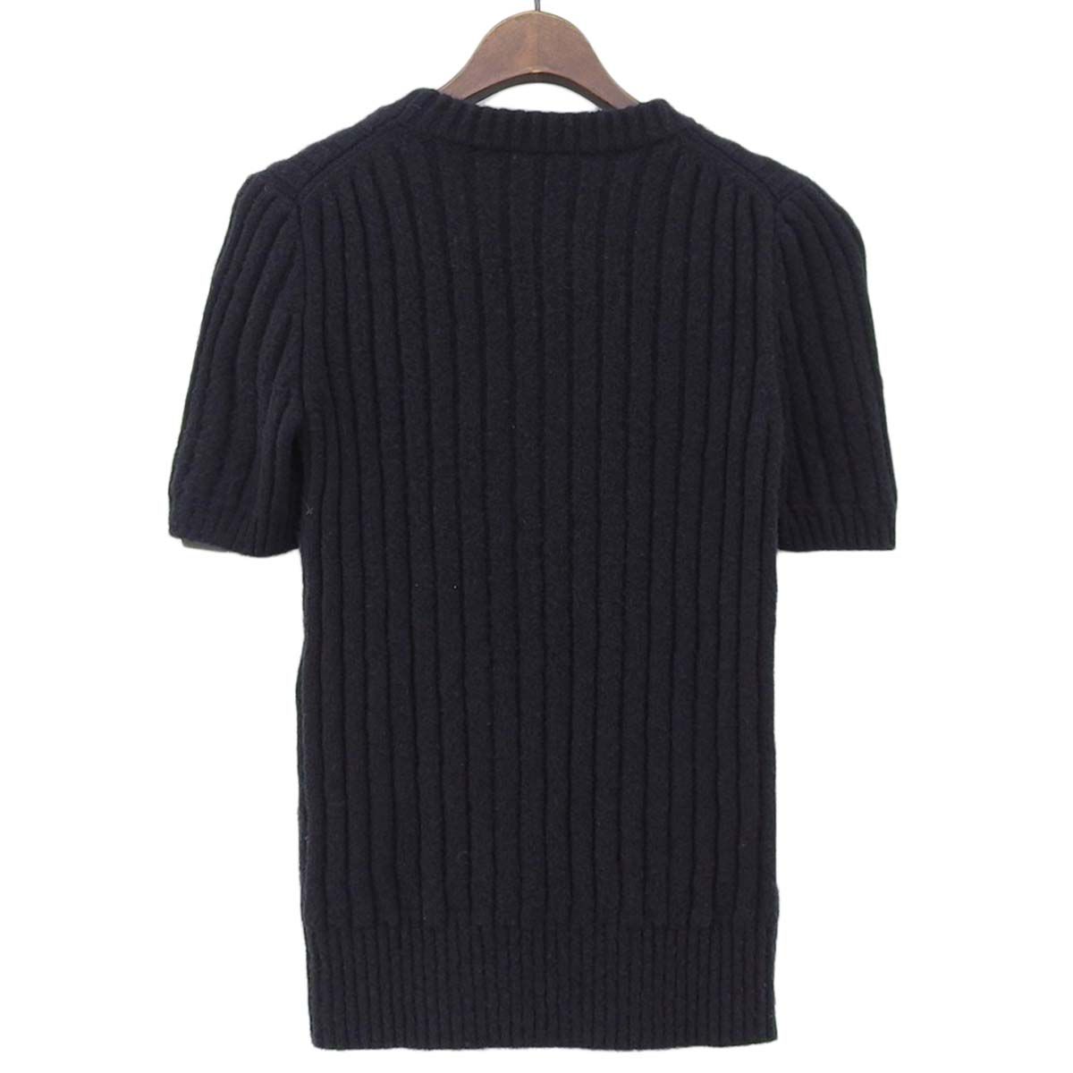 ルイヴィトン モノグラム レザーパッチ リブ ニット 1ABRBD レディース  