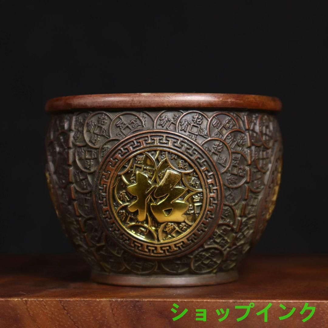 銅器 四象聚宝盆 鎮宅 辟邪 開運 風水 招財 置物 工芸品 装飾品 麒麟 銅器 銅製品 鎮宅辟邪 開運風水 招財 置物 工芸品 装飾品
