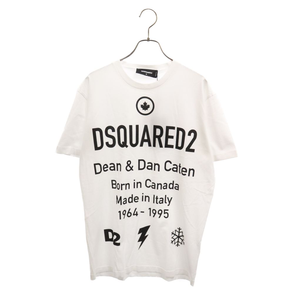 DSQUARED2 (ディースクエアード) 20SS D2 Leaf T-Shirt ロゴプリント半袖Tシャツ カットソー S74GD0746  S23009 ホワイト - メルカリ