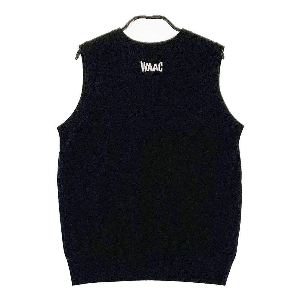 サイズ M WAAC ワック 072242761 ニットベスト ブラック系 240101419490 ゴルフウェア レディース ストスト