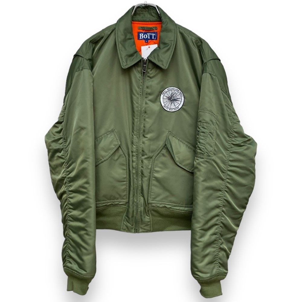 BOTT 23AW Nylon Flight Jacket Lサイズ カーキ フライトジャケット