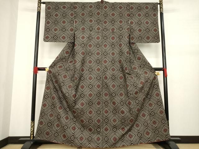 平和屋着物 本場大島紬 龍郷絣 正絹 AABA8000ck