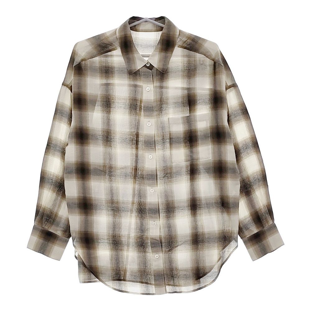 green label relaxing シアーチェックシャツ 定価8910円 長袖