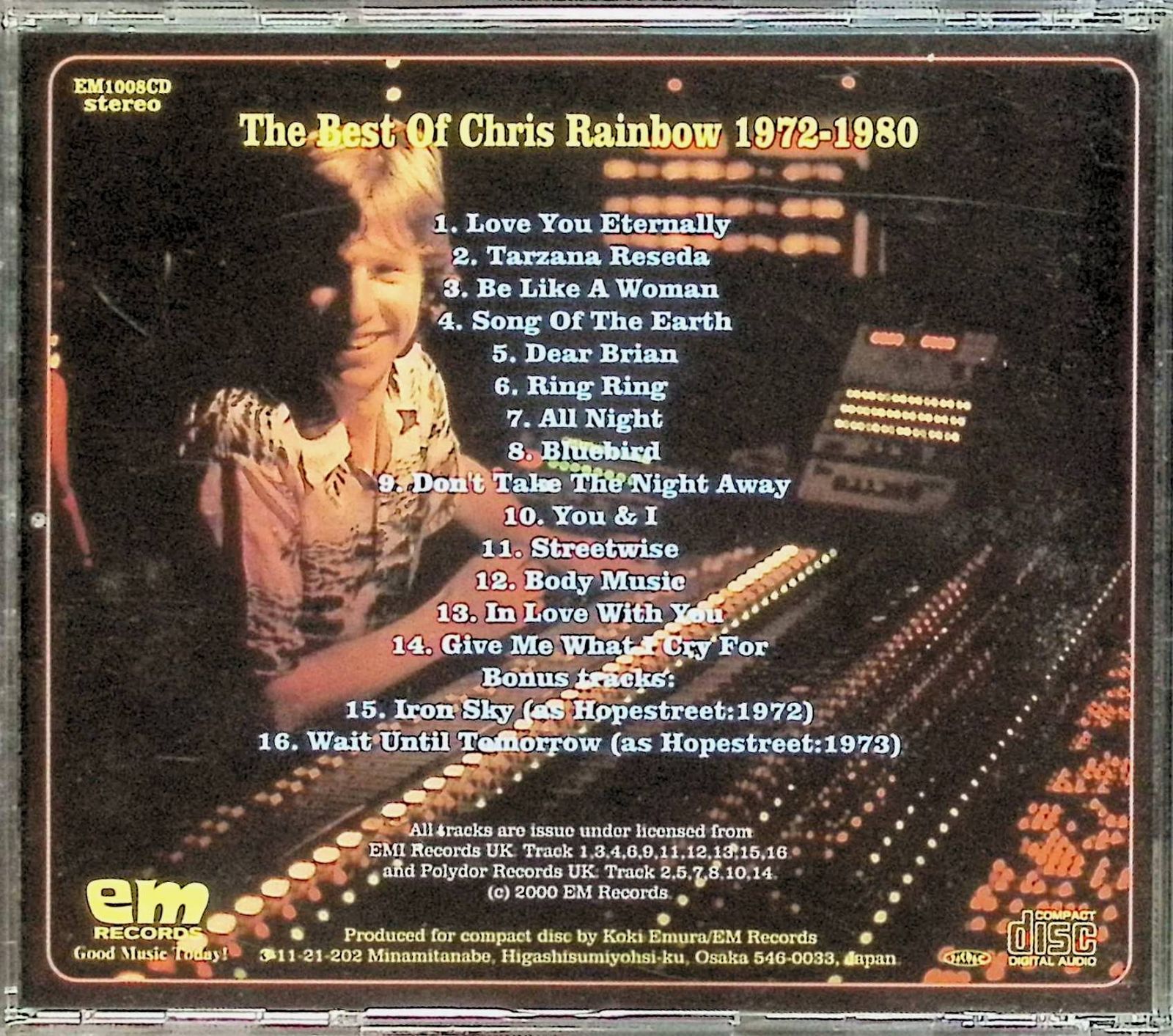 The Best Of Chris Rainbow 1972-1980 / クリス・レインボウ (CD) - メルカリ