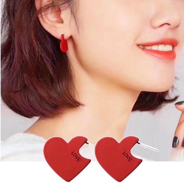 APROSIO & CO ハート型ピアス 赤 7 赤ハートピアス | Twinkle5