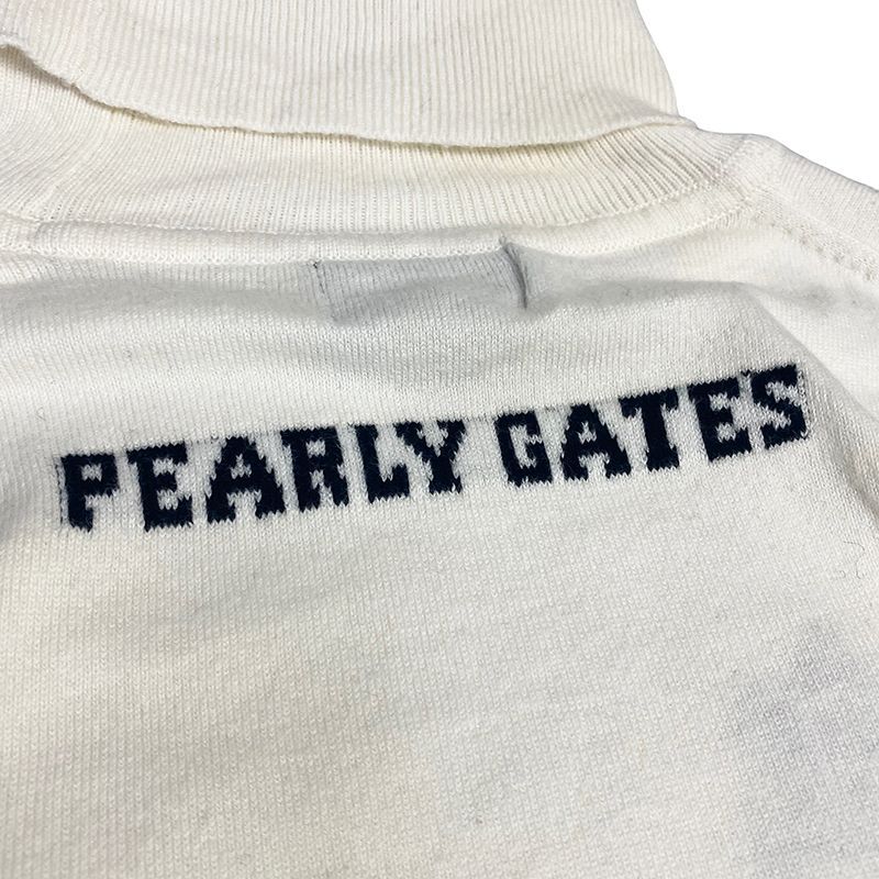 PEARLY GATES パーリーゲイツ タートルネックニット セーター ホワイト