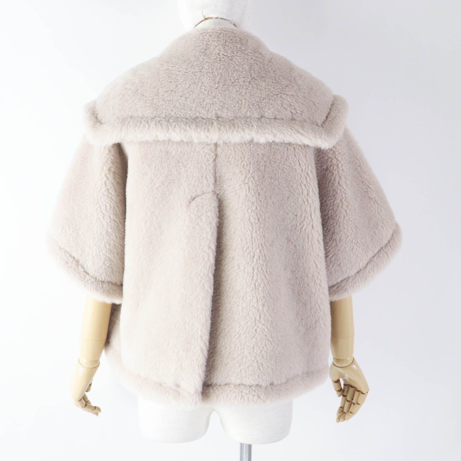 極美品◎Max Mara マックスマーラ テディベア 白タグ アルパカ シルク 