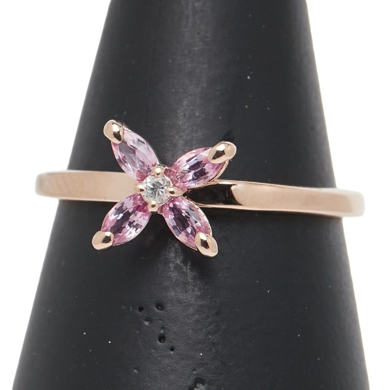 花 フラワーモチーフ K10PG ピンクゴールド レディース 1-0236287