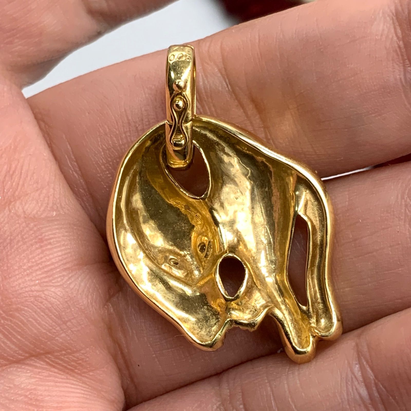 K18 パンサートップ ペンダント 10.5g 0.05ct