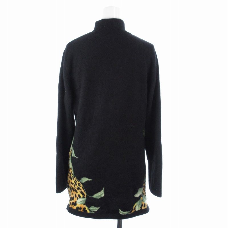 T61◯ LEONARD レオナール 長袖トップス ブラック ハイネック