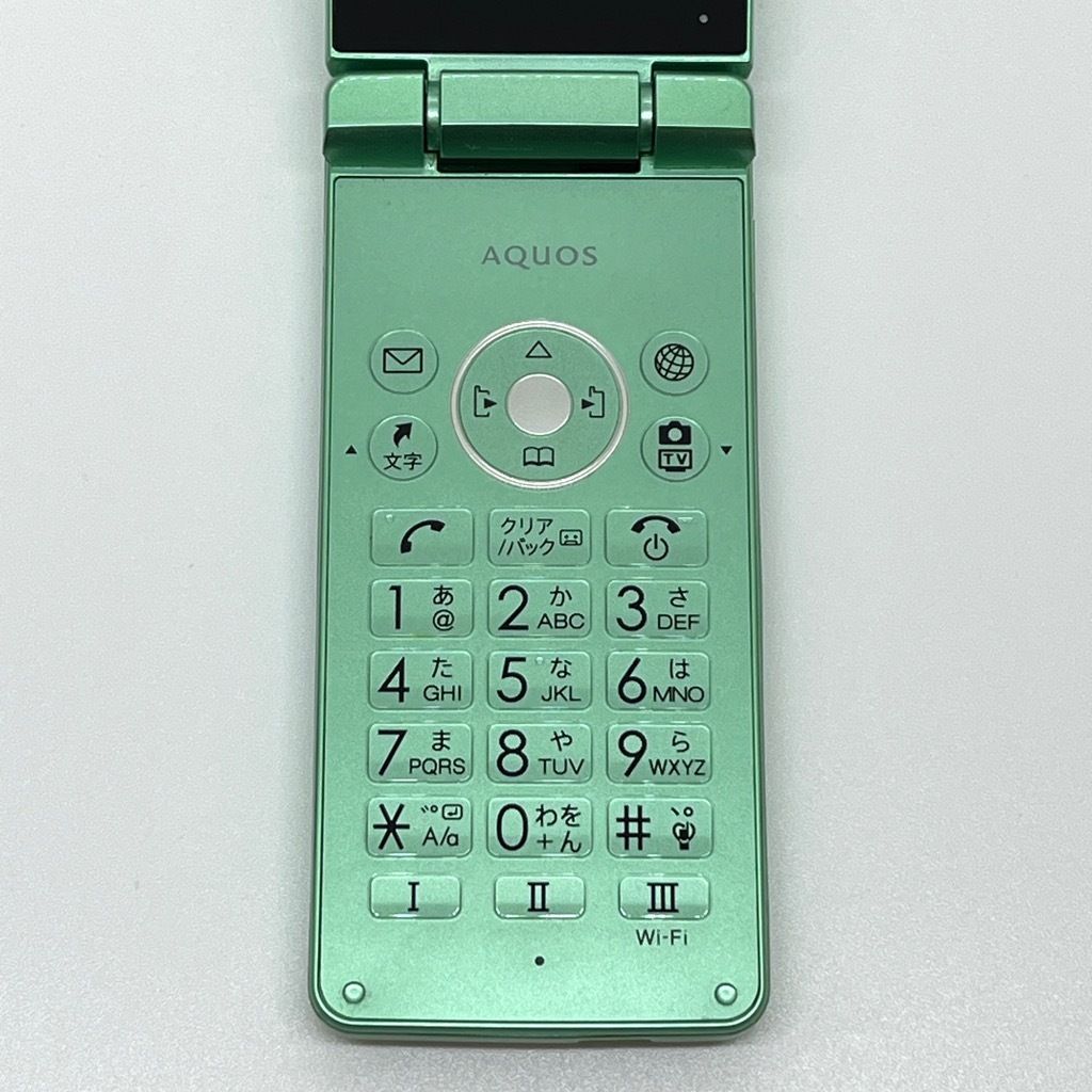 良品】AQUOS ケータイ3 806SH グリーン ワイモバイル SIMロック