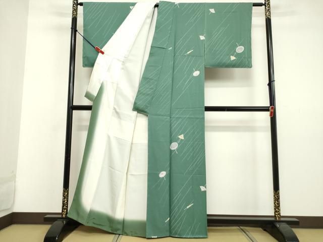 平和屋着物○上質な小紋 番傘 銀彩 正絹 逸品 未使用 DAAV8755tw