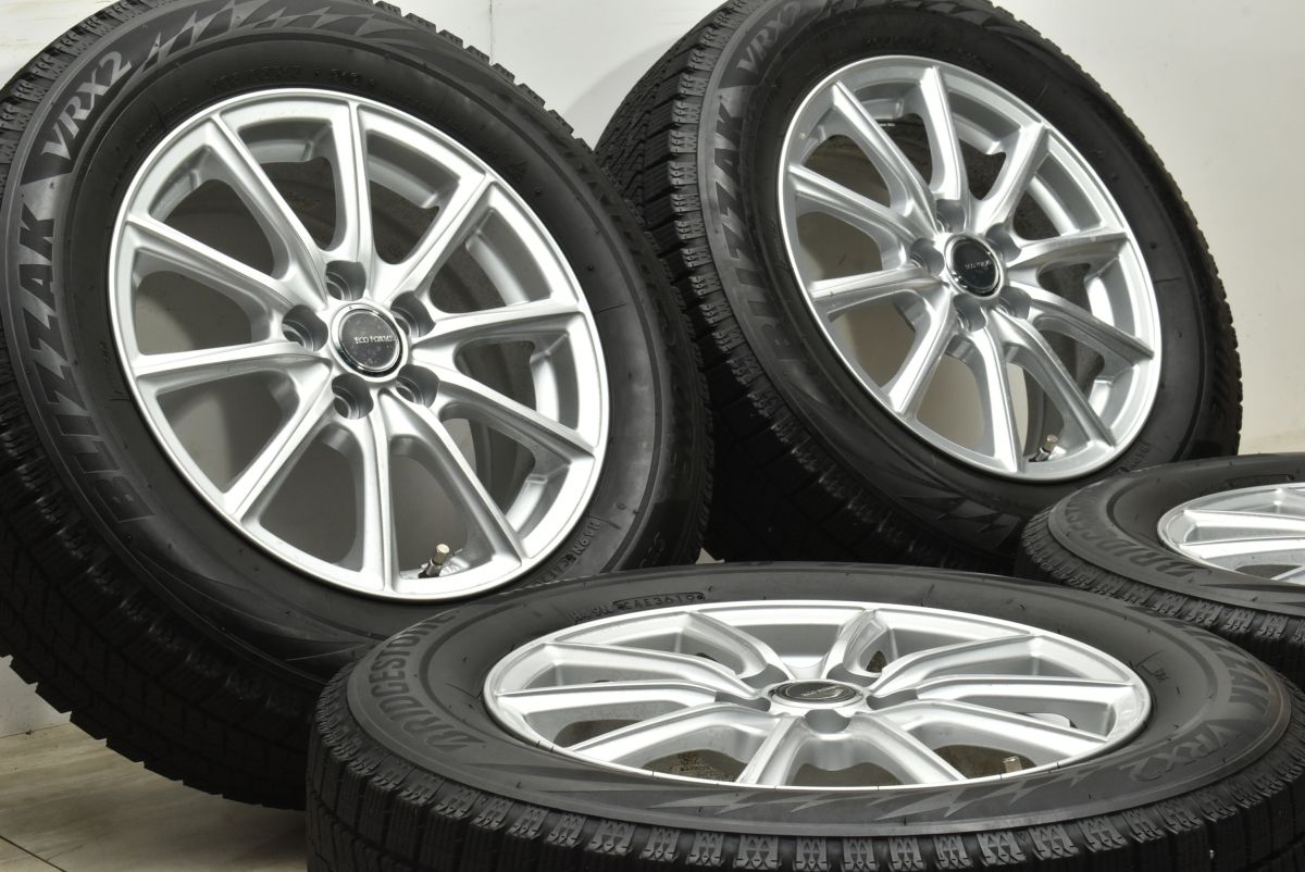 無料配達 良好品 エコフォルム 15in 6J 45 PCD100 ブリザックVRX2 195|65R15 トヨタ|レクサス CT プリウス カローラスポーツ ウィッシュ 旬な