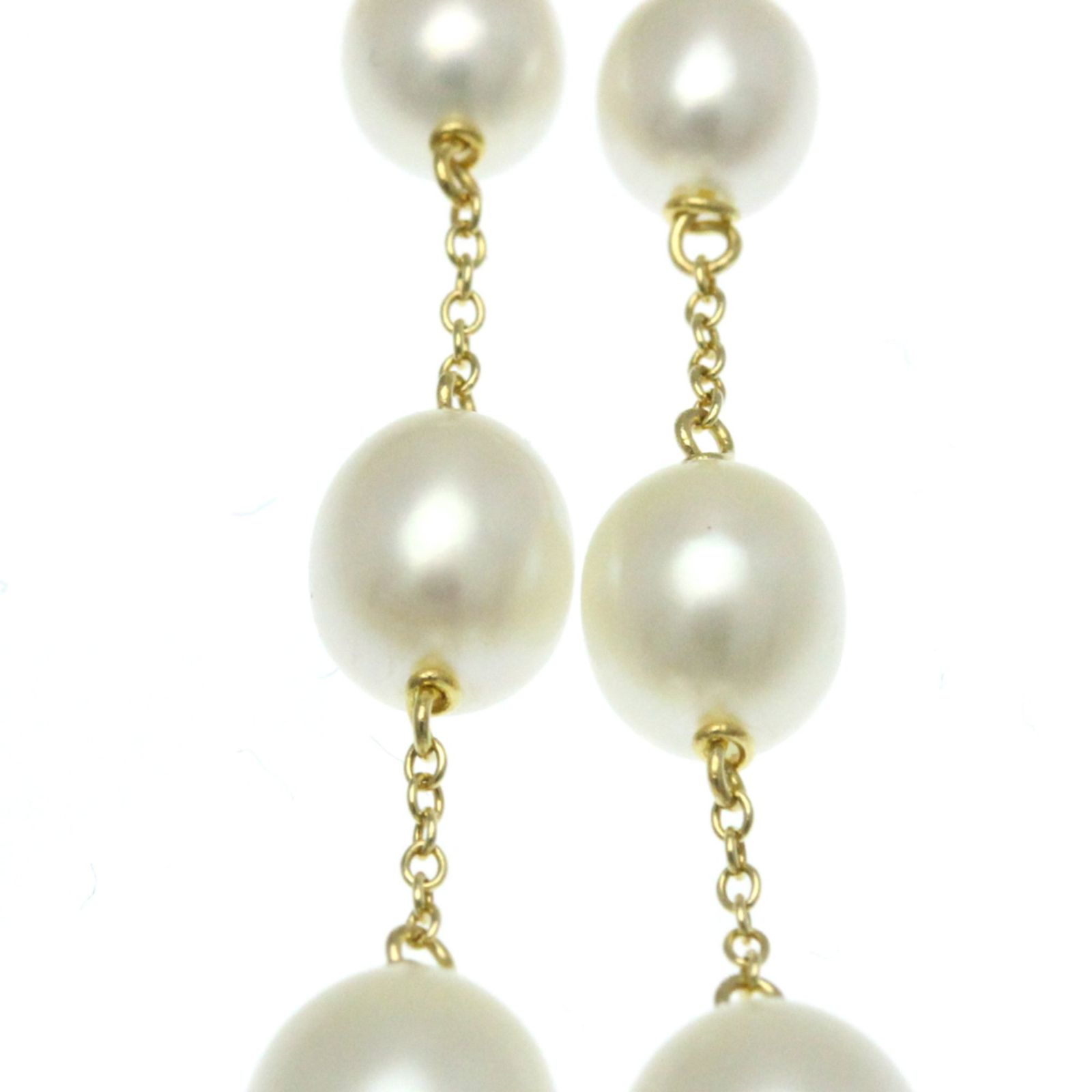 Tiffany&Co.】パール バイザヤード ピアス K18イエローゴールド