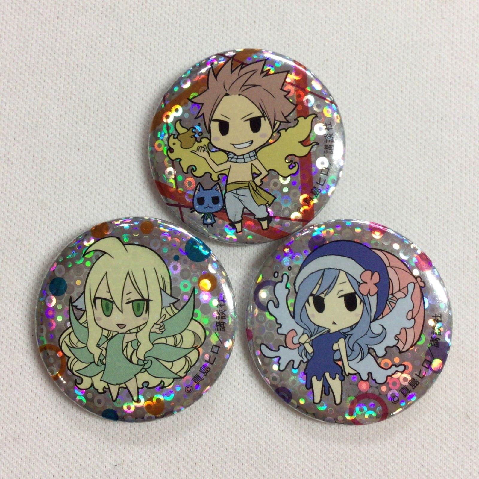 フェアリーテイル fairy tail 初期ホログラム缶バッジ グレイ 25個 フェアリーテイル 62巻 特装版 ホログラム 缶バッジ 3個 セット
