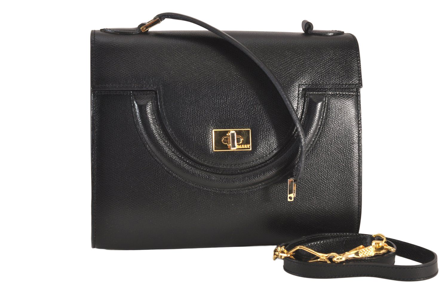 BALLY バリー 2WAYボリード型レザーハンドショルダーバッグ ヴィンテージ BALLY バリー 2WAYボリード型レザーハンドショルダーバッグ