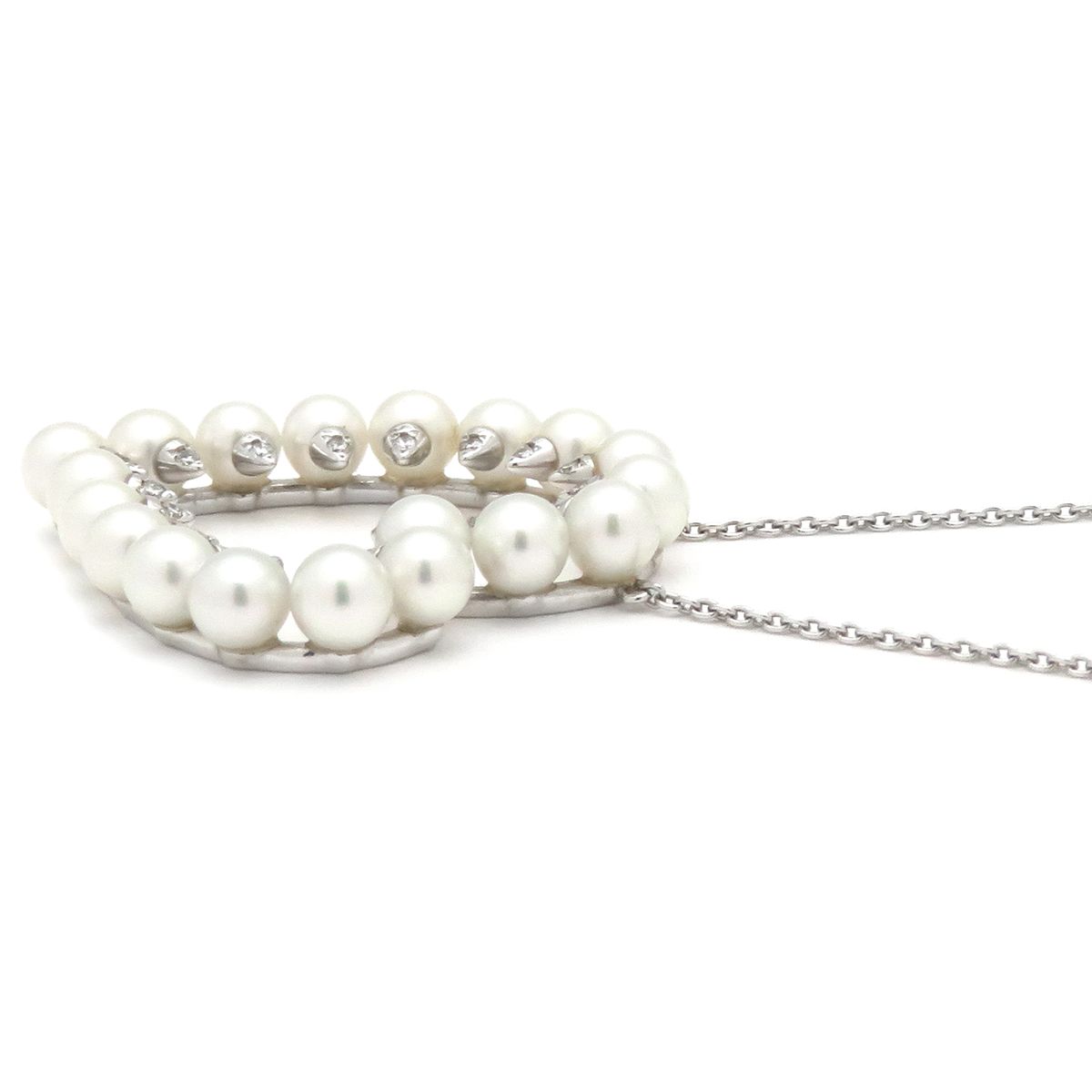 TASAKI TASAKI ネックレス デインジャー ハート K18WG パール