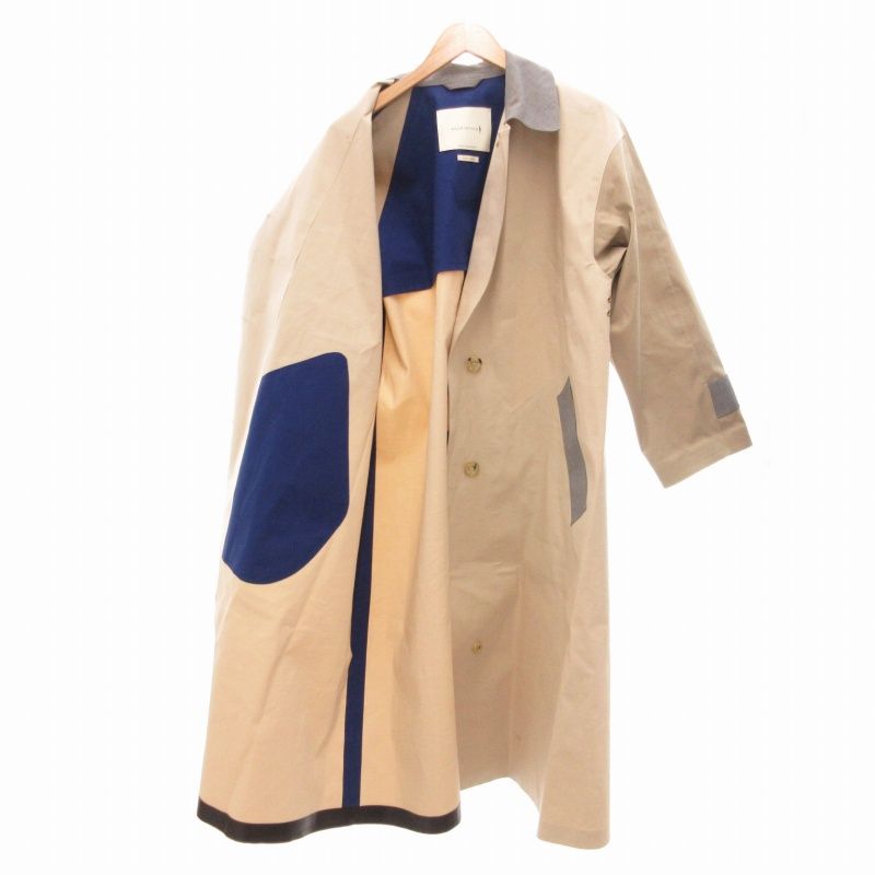 マッキントッシュ MACKINTOSH ゴム引きコート ステンカラー バイカラー