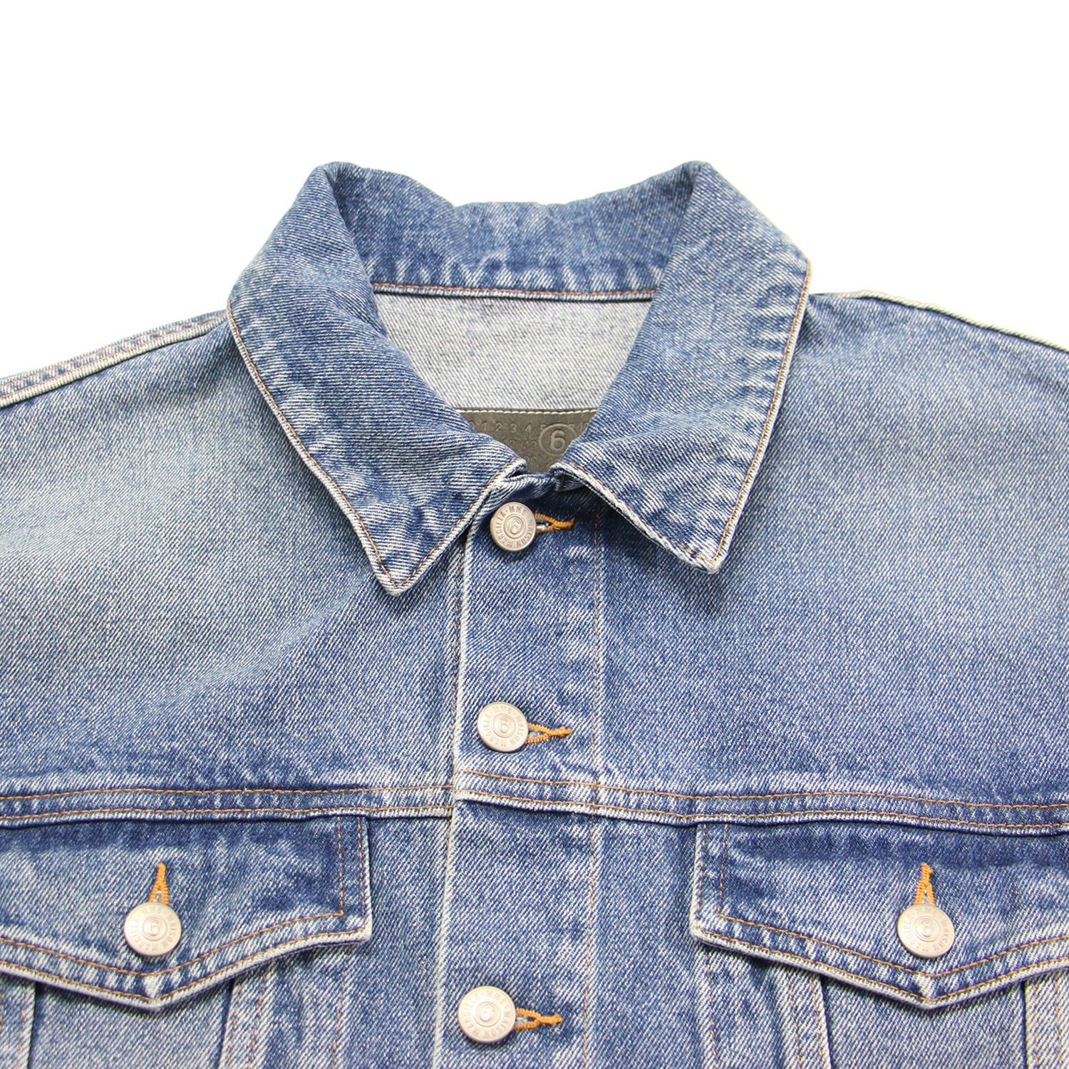 新品未使用　MM6 エムエムシックス　デニムジャケット　短丈　XL MM6 エムエムシックス メゾン マルジェラ Maison Margiela 裾
