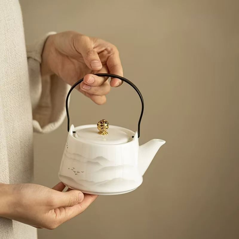 茶道セット 新しい未使用 茶器セット 提梁壺 持ち樋付き急須 ティーセット