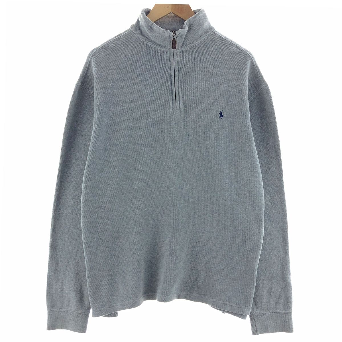 古着 ラルフローレン Ralph Lauren POLO by Ralph Lauren コットンニットハーフジップセーター メンズL/eaa380873