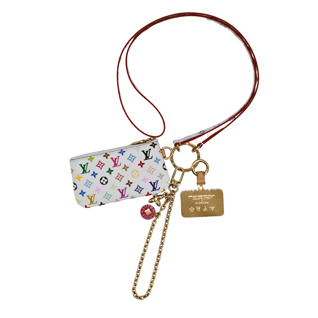 LOUIS VUITTON ルイヴィトン LV xTM ストラップポーチ ネックホルダー フォンホルダー 小物入れ コインケース マルチ M14099 村上隆 コラボ 20360