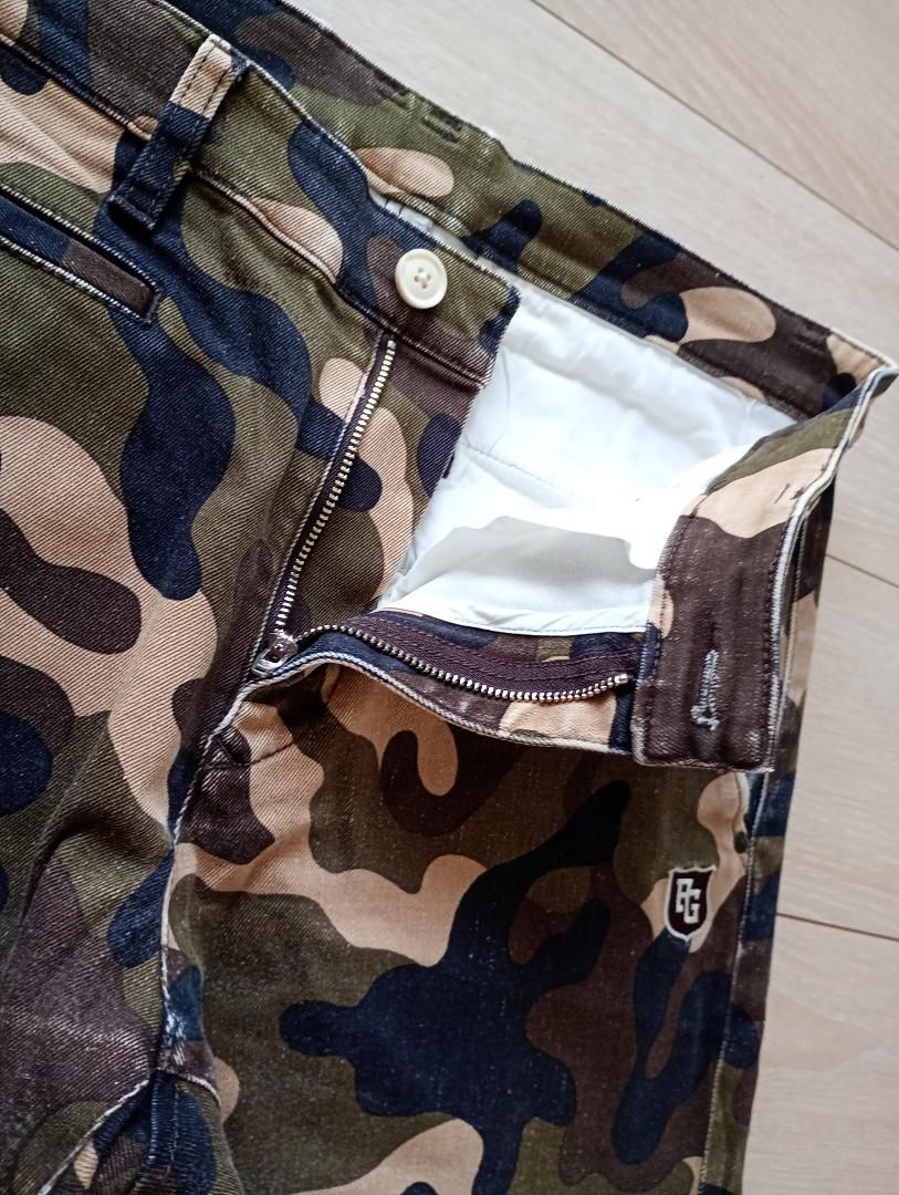 値下げ中　PEARLY GATES カモフラージュパンツ　［used］ 人気！PEARLY GATES パーリーゲイツ カモフラパンツ - メルカリ