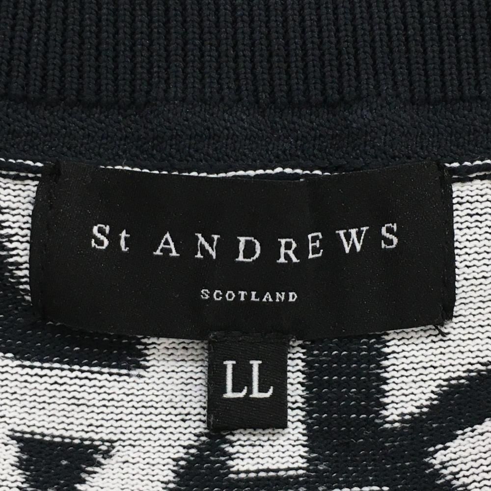 ☆SALE10％OFF☆【美品】セントアンドリュース セーター 黒×白 ロゴ総