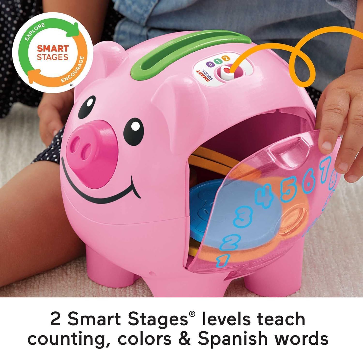マテル(MATTEL) Fisher Price Laugh and Learn Smart Stages Piggy Bank ブタの貯金箱