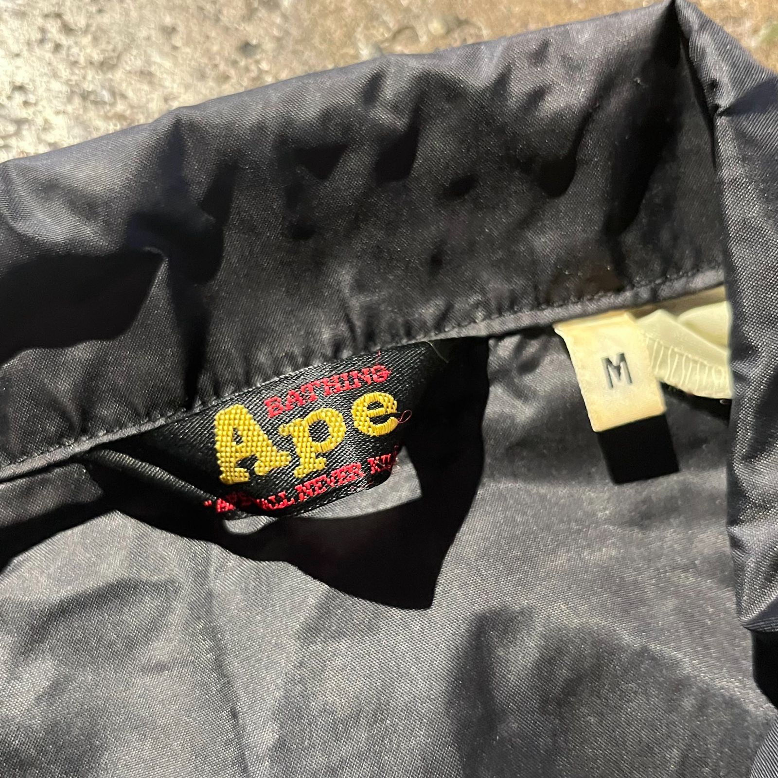 A BETHING APE 90s コーチジャケット バイカラー ナイロン APE GENERAL 