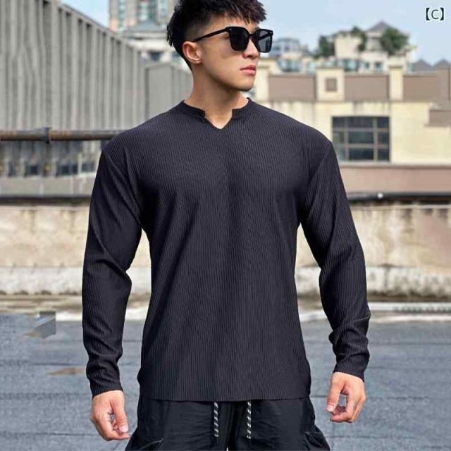 [3XL]春 コーデ メンズ 用 服 シンプル ファッション オシャレ 大人 かっこいい 紳士服 スポーツ 長袖 Vネック ランニング ドレープ 秋　冬  カジュアル 通勤スタイル ね着コーデ ゆったりシルエット 着 デイリーウェア 街歩きスタイル