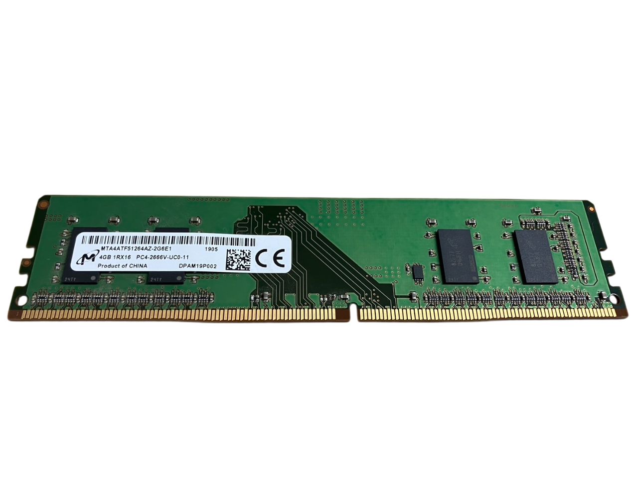 デスクトップPC用メモリ Micron 4GB MTA4ATF51264AZ-2G6E1（PC4-2666V
