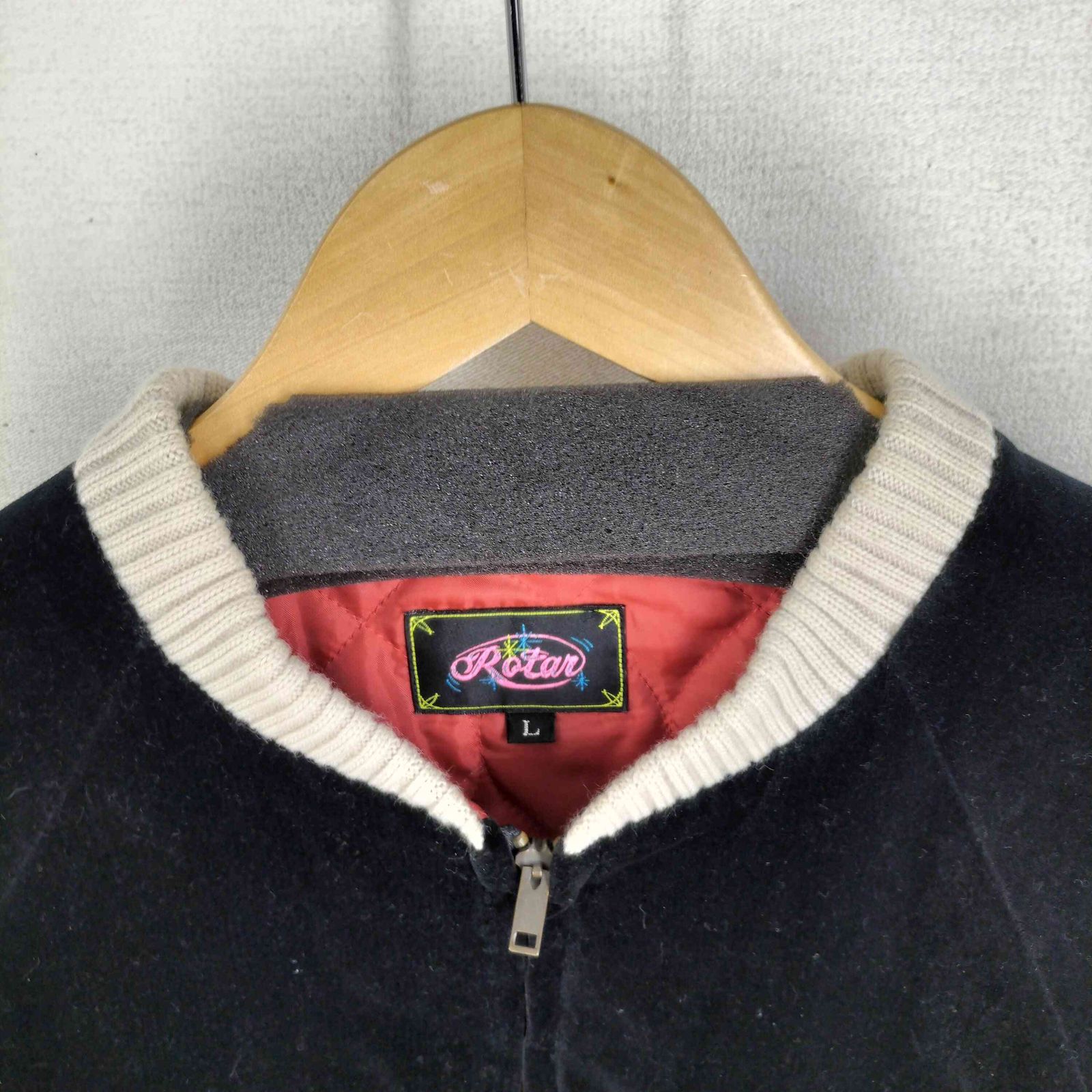 Rotar（ローター）福郎 フクロウ 別珍 黒色 スカジャン Rotar（ローター）福郎 フクロウ 別珍 黒色 スカジャン