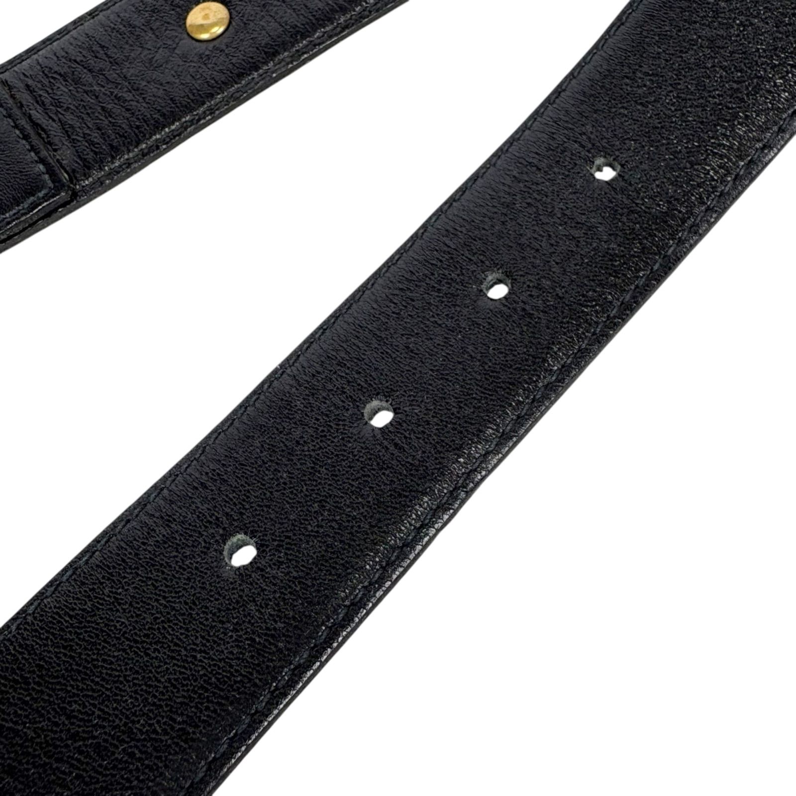 セリーヌ CELINE ベルト ブラック レザー ホースキャリッジ ロゴ