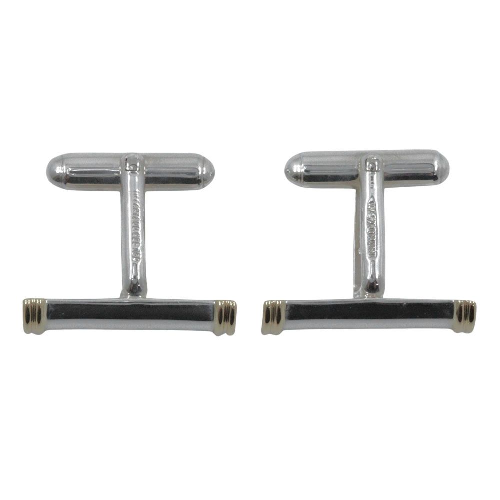 TIFFANY-Co. ティファニー バー コンビ シルバー925×K18イエローゴールド メンズ カフス