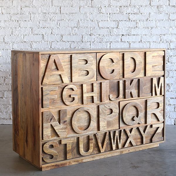 チェスト キャビネット アルファベット ドロワーチェスト 収納棚 棚